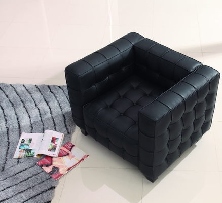 Designer Sofa Living Room Kubus Black Sofa Furniture Set Luxury Leather Sofa