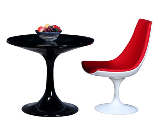 Reproduction Living Room Furniture Full Fiberglass Swivel Tulip Chairs 1 Year Warranty