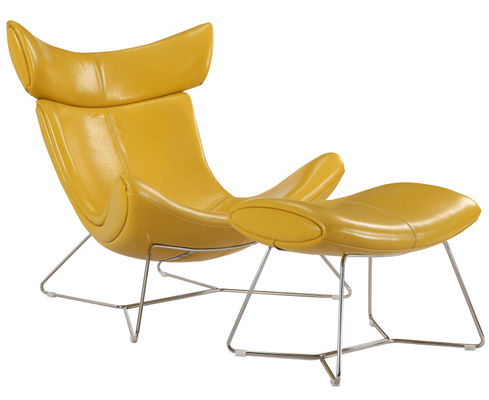 Υψηλή πίσω πολυθρόνα Eames Daw αντιγράφου, περιστασιακές έδρες αντιγράφου δέρματος