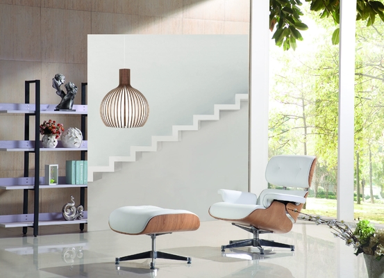 Γνήσιες έδρες σαλονιών ξενοδοχείων Eames δέρματος και οθωμανικό σύγχρονο σχέδιο της απλότητας